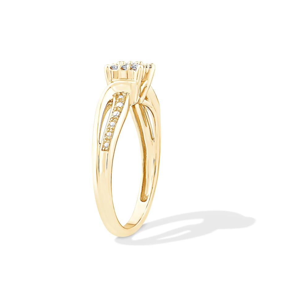 Diamond Princess-Cut Composite Promise Ring in 10K Yellow Gold (1/7 ct. tw.) – Image 3 of 4