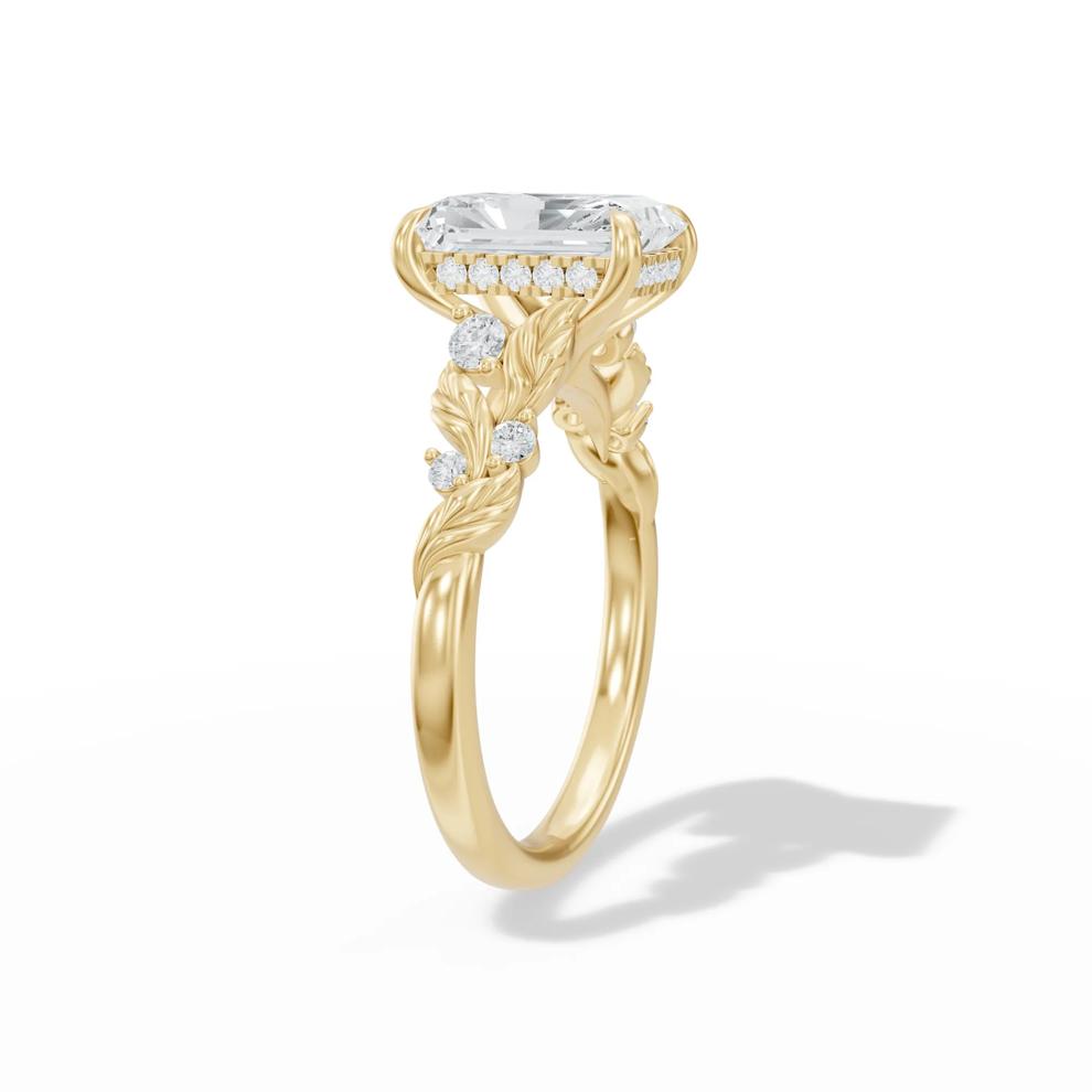 Lab Grown Diamond Radiant-Center Engagement Ring in 14K Yellow Gold (2 1/4 ct. tw.) – Image 3 of 4