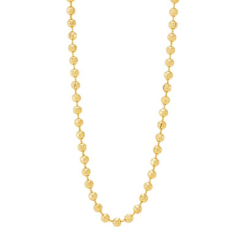 Beaded Chain Necklace in Vermeil, 16&quot;-18&quot; – Image 1 of 3
