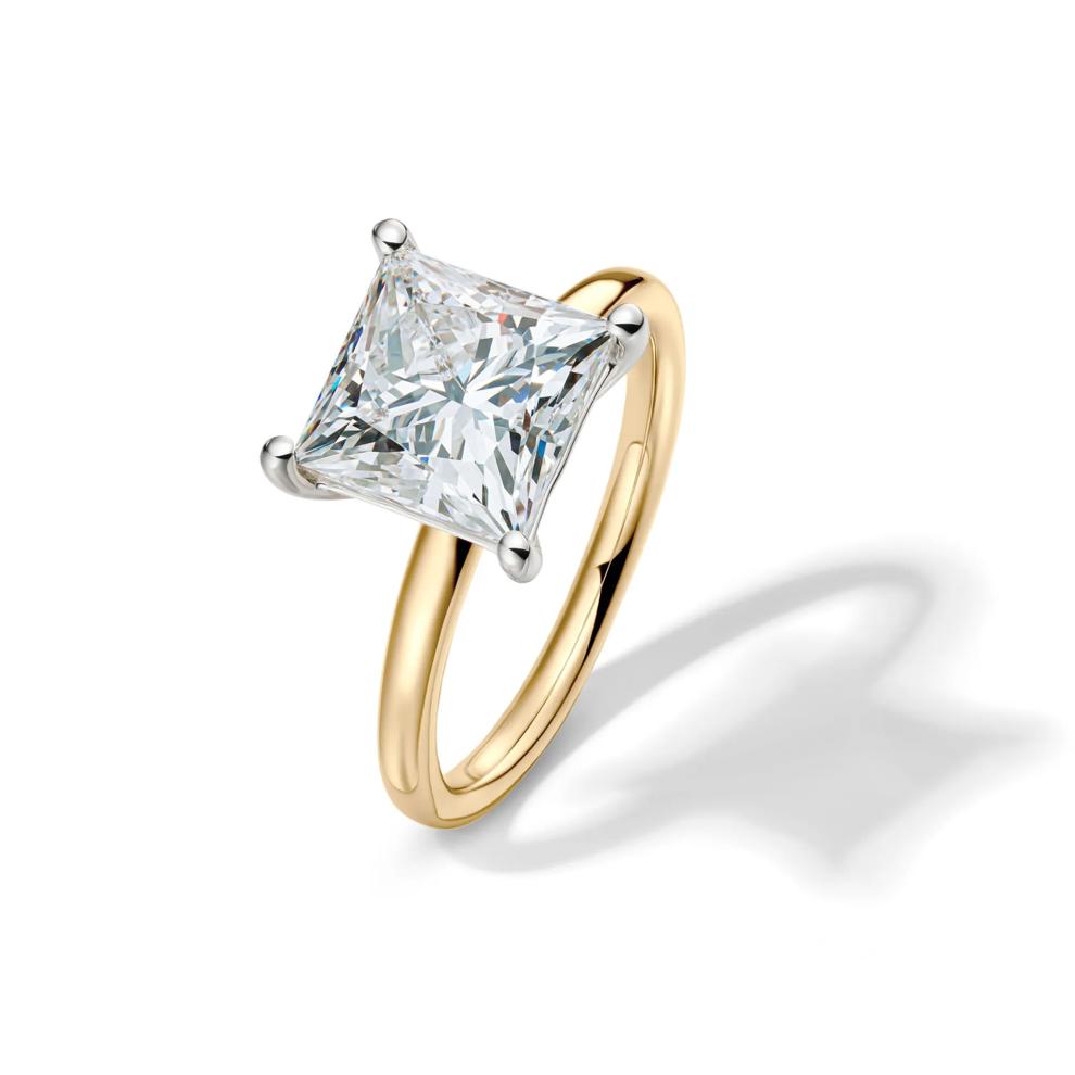 Lab Grown Diamond Princess-Cut Solitaire Engagement Ring in 14K Yellow Gold (4 ct.) – Image 4 of 4