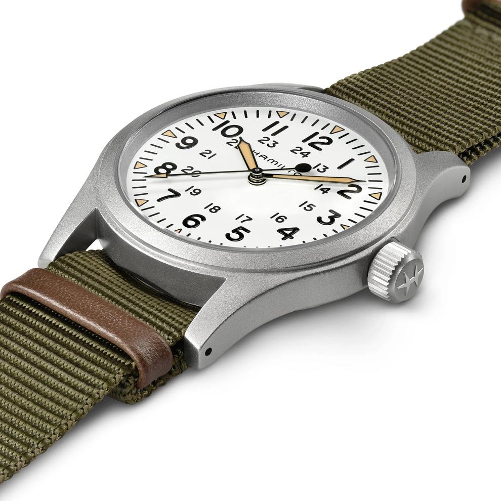 Khaki Field Mechanical Watch with Green Textile Strap – Image 2 of 3