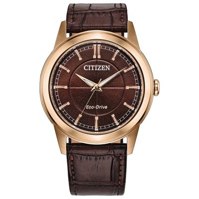 Men's Dress Classic Rolan Watch in Brown Leather