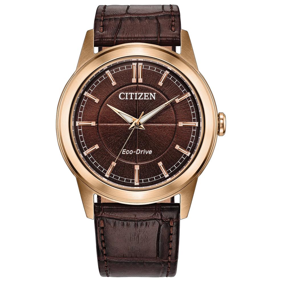 Men's Dress Classic Rolan Watch in Brown Leather – Image 1 of 3