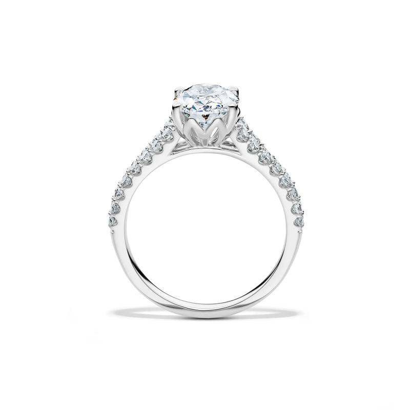 Lab Grown Diamond Oval Engagement Ring in 14K White Gold &#40;2 1/2 ct. tw.&#41; – Image 2 of 4