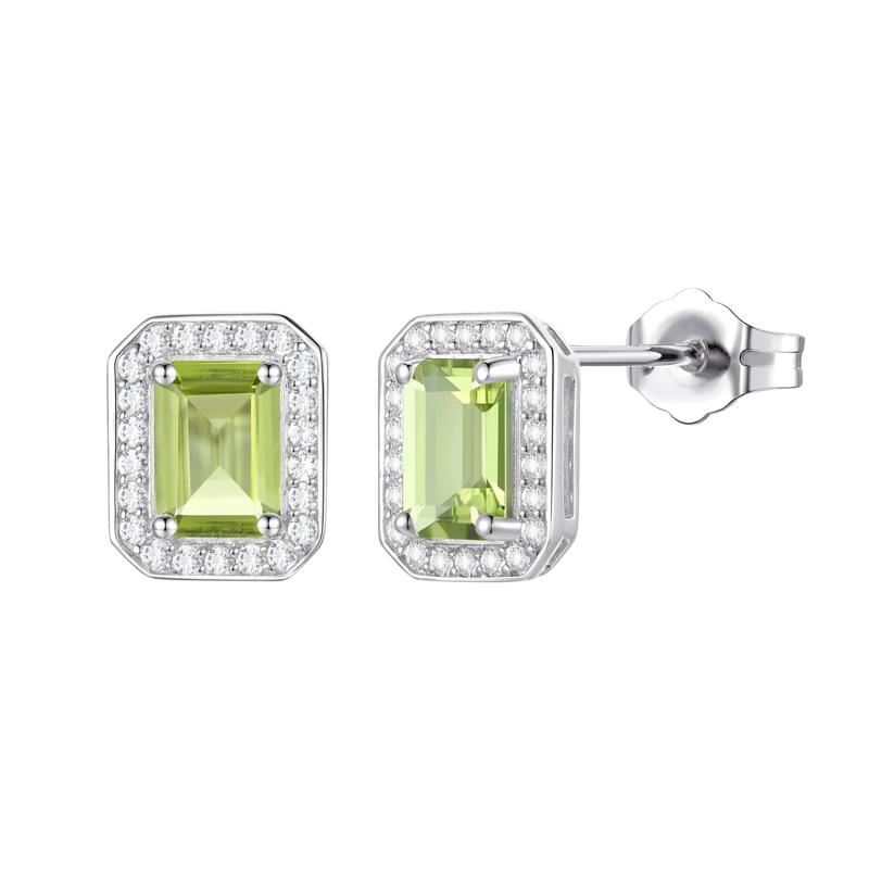 Peridot &amp; Lab-Created White Sapphire Ring, Earring &amp; Pendant Set in Sterling Silver – Image 2 of 8