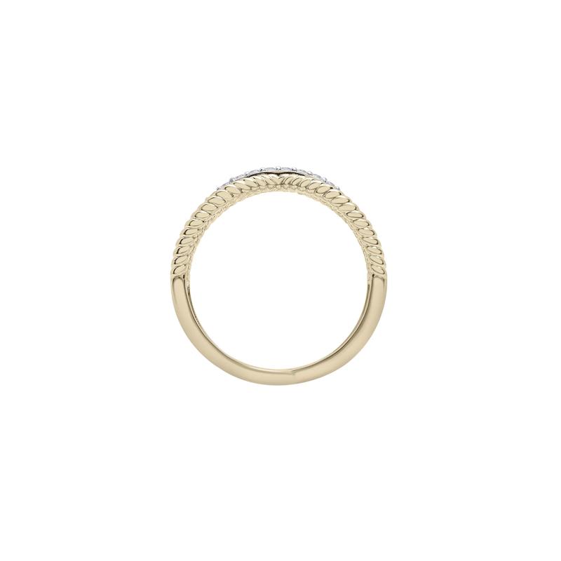 Diamond Crossover Band in 10K Yellow Gold &#40;1/7 ct. tw.&#41; – Image 2 of 5