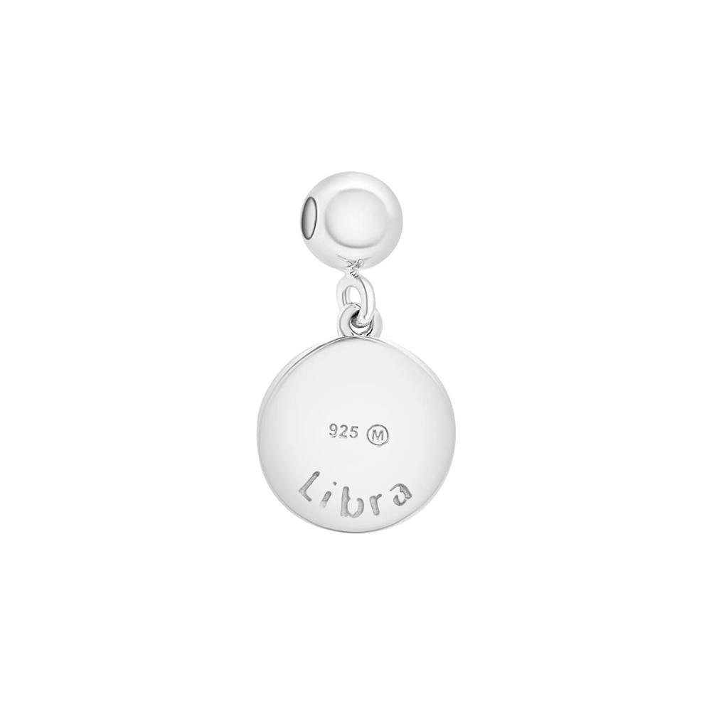 Libra Zodiac Disc Bead Charm in Sterling Silver – Image 3 of 3