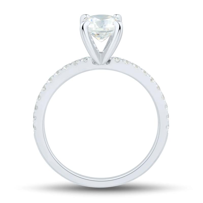 1/5 ct. tw. Diamond Semi-Mount Engagement Ring in 14k White Gold &#40;Setting Only&#41;  – Image 3 of 6