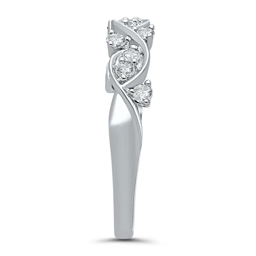 1/3 ct. tw. Diamond Twist Ring in 10K White Gold – Image 3 of 6