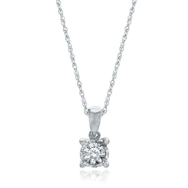 Diamond Illusion Pendant in 10K White Gold – Image 1 of 1