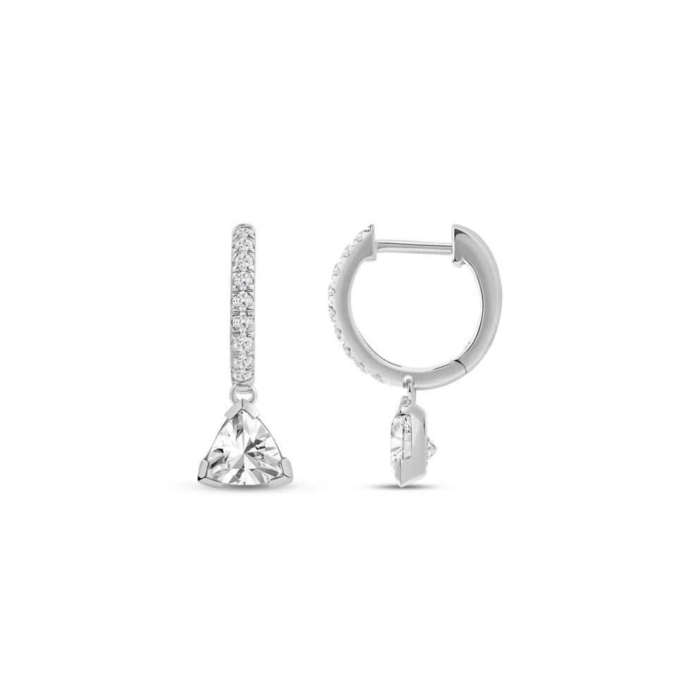 Lab Grown Diamond Drop Earrings in 14K White Gold (1 1/2 ct. tw.) – Image 3 of 3
