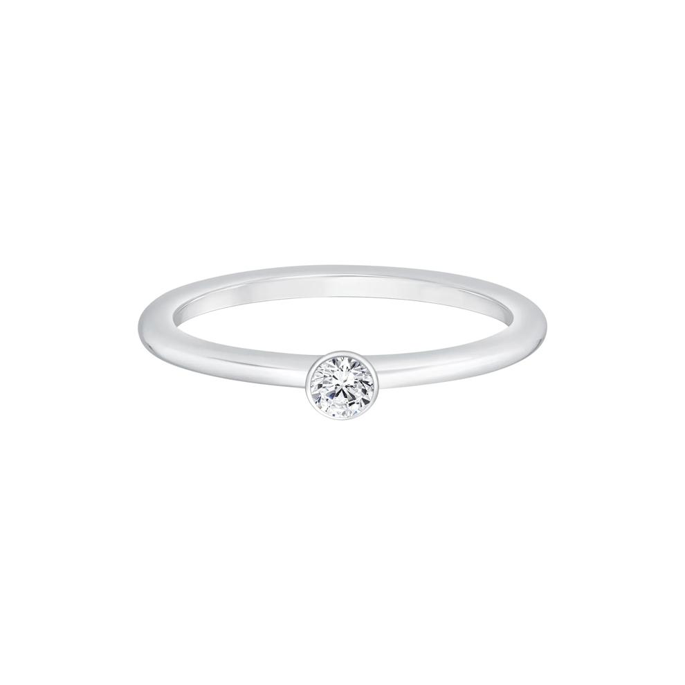 Diamond Ring in 10K White Gold (1/10 ct. tw.) – Image 1 of 3