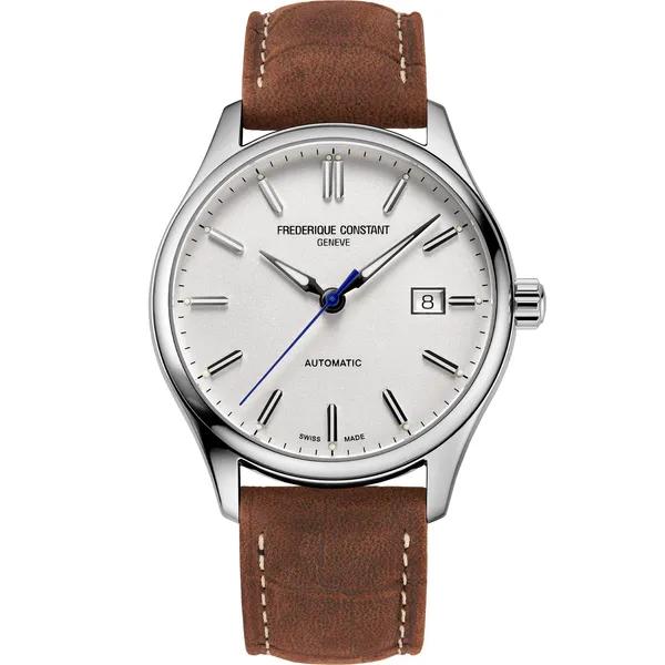 Men&#39;s Classics Index Automatic Watch With a White Dial and Brown Leather Strap – Image 1 of 3