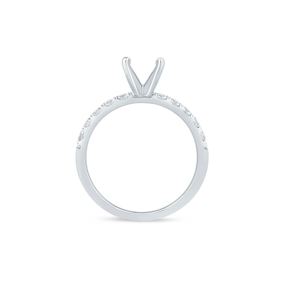 Diamond Semi-Mount Engagement Ring in 14K White Gold (1/2 ct. tw.) (Setting Only) – Image 4 of 6