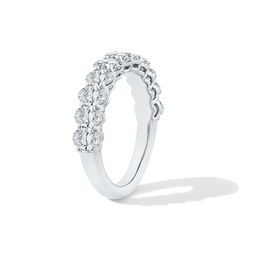 Lab Grown Diamond Oval Anniversary Band in 14K White Gold (2 ct. tw.) – Image 3 of 4