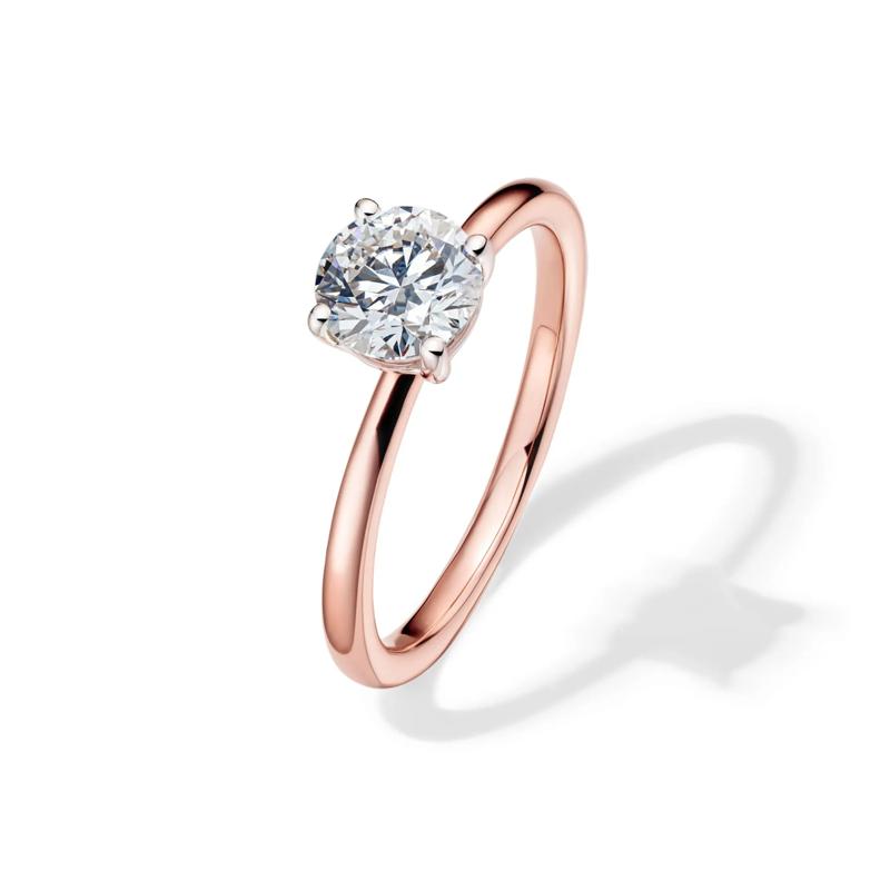 Lab Grown Diamond Solitaire Round Engagement Ring in 14k Rose Gold &#40;1 ct.&#41; – Image 4 of 4