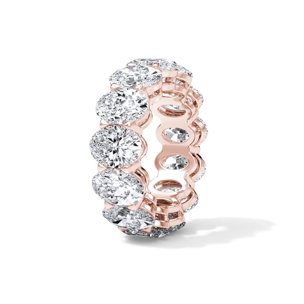 Lab Grown Diamond Oval Eternity Band in 18K Rose Gold (13 ct. tw.) – Image 3 of 4