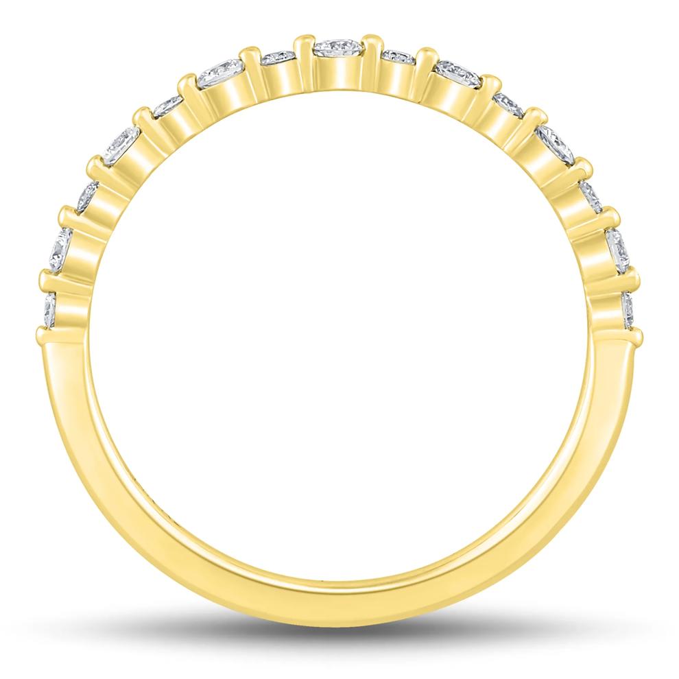 Diamond Shared-Prong Band in 10K Yellow Gold (1/4 ct. tw.) – Image 2 of 3