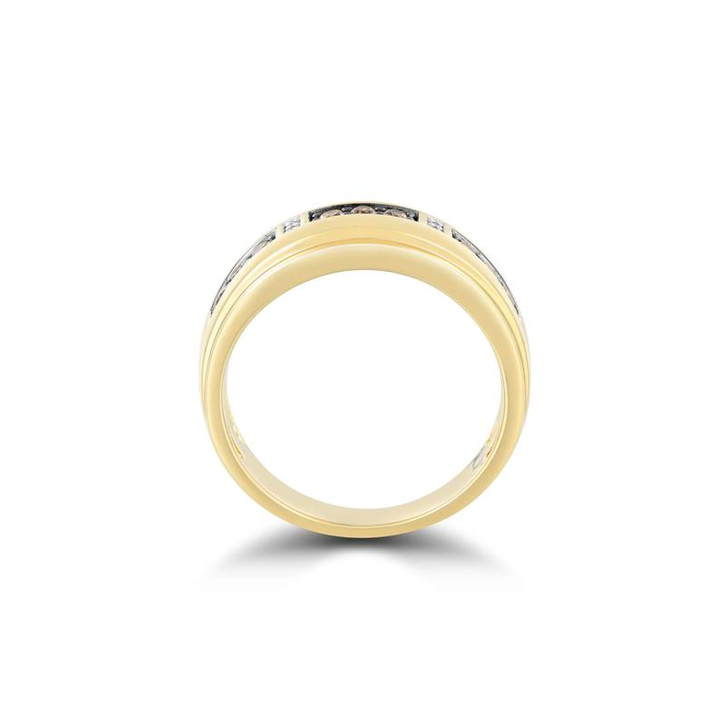 Men&#39;s Champagne Diamond Ring in 10K Yellow Gold &#40;3/8 ct. tw.&#41; – Image 2 of 3