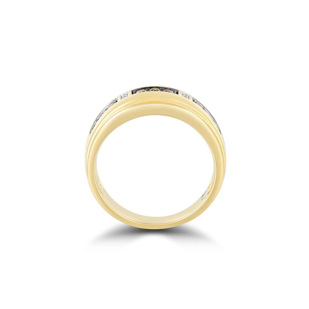 Men's Champagne Diamond Ring in 10K Yellow Gold (3/8 ct. tw.) – Image 2 of 3
