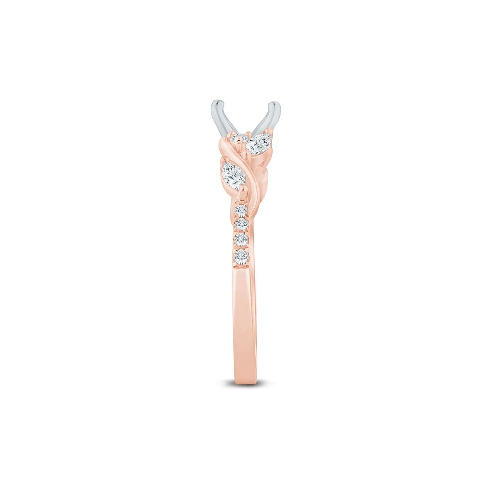 Lab Grown Diamond Marquise Semi-Mount Ring in 14K Rose and White Gold (1/3 ct. tw.) (Setting Only) – Image 6 of 6