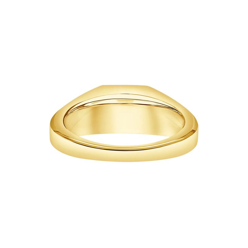 Men&#39;s Lab Grown Diamond Emerald-Cut Solitaire Band in 10K Yellow Gold &#40;1 ctw.&#41; – Image 4 of 4