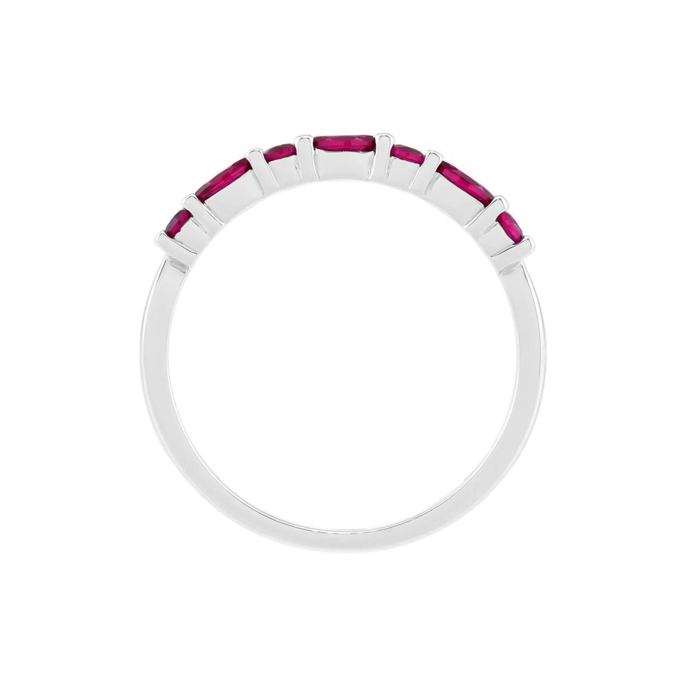 Lab-Created Ruby Stack Ring in Sterling Silver – Image 2 of 3
