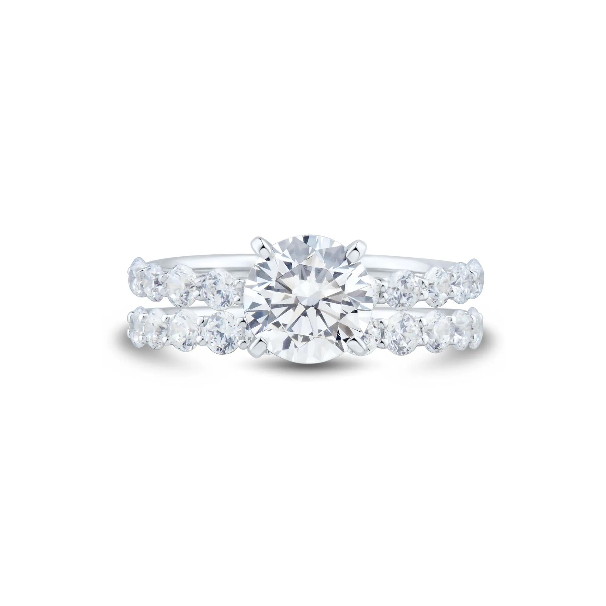 Helzberg Lab Grown Diamonds 1 1/2 ct. tw. Round Lab Grown Diamond Semi ...