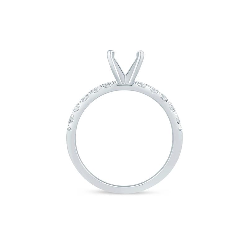 Diamond Semi-Mount Engagement Ring in Platinum &#40;1/2 ct. tw.&#41; &#40;Setting Only&#41; – Image 4 of 6