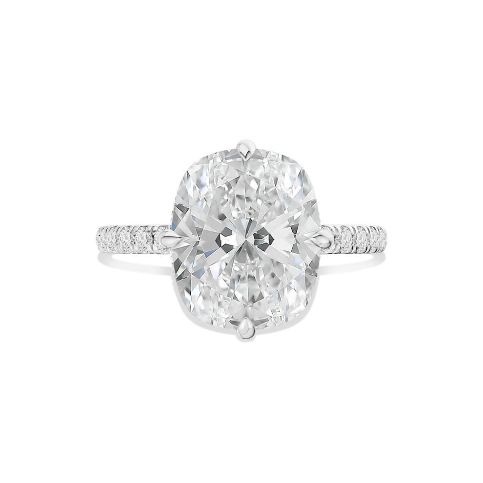 Thalia Lab Grown Diamond Engagement Ring in Platinum (6 1/2 ct. tw.) – Image 1 of 3