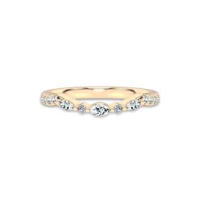 Diamond Contour Band in 14K Yellow Gold (1/4 ct. tw.)