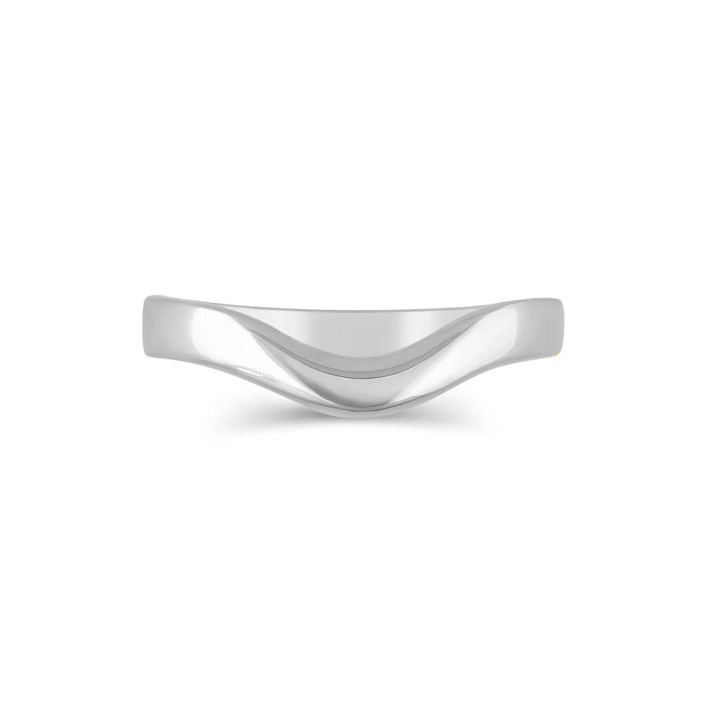 Plain 5MM Contour Band in 10K White Gold – Image 1 of 4