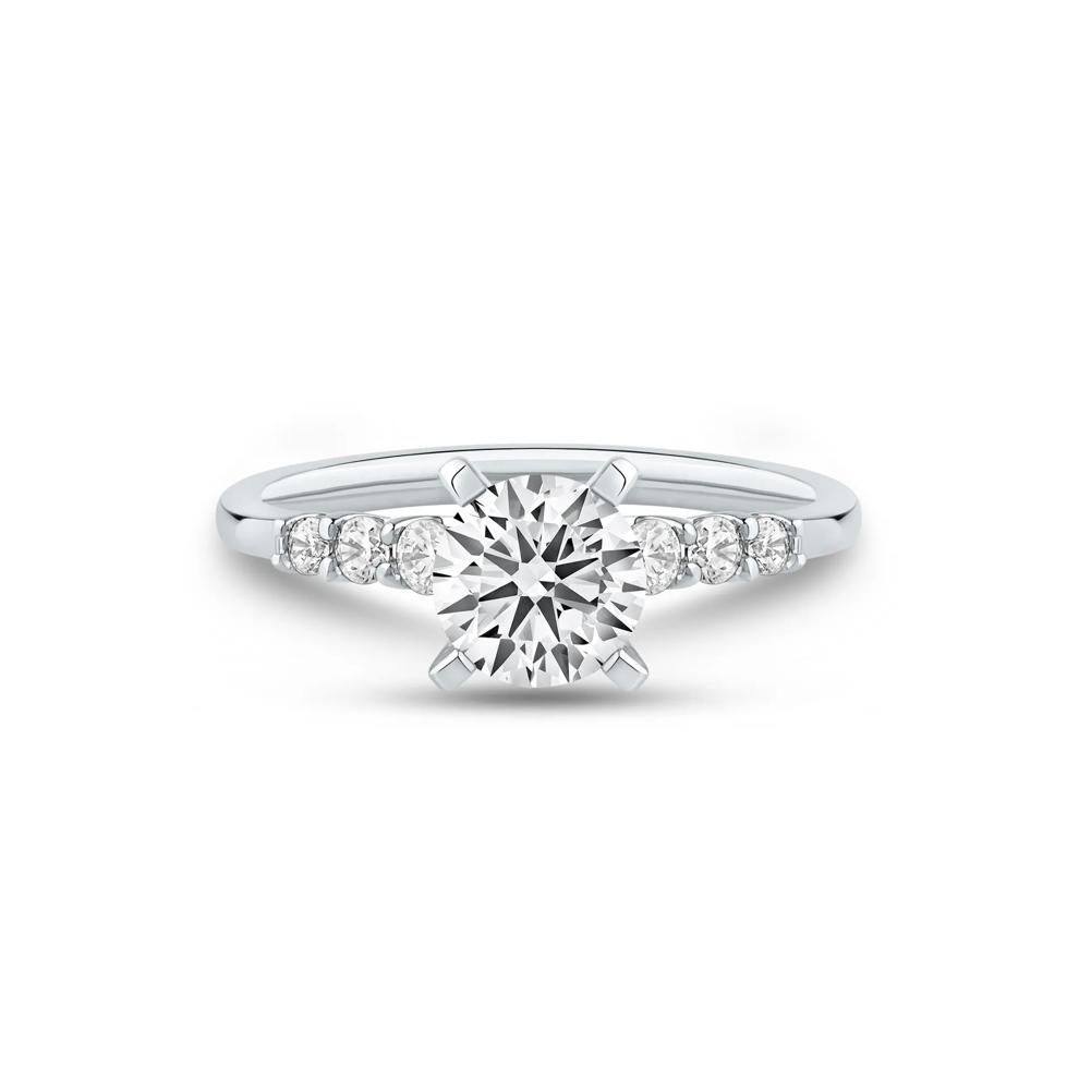 1/4 ct. tw. Round-Cut Diamond Semi-Mount Engagement Ring in 14k White Gold (Setting Only) – Image 1 of 6