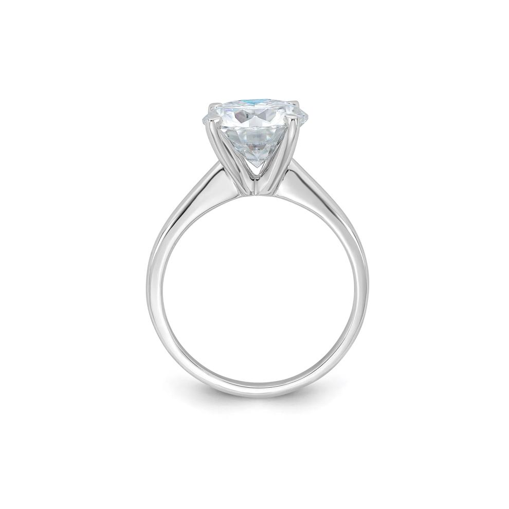 Lab-Created Moissanite Round Solitaire Ring in 10K White Gold (3 ct. dew) – Image 2 of 3