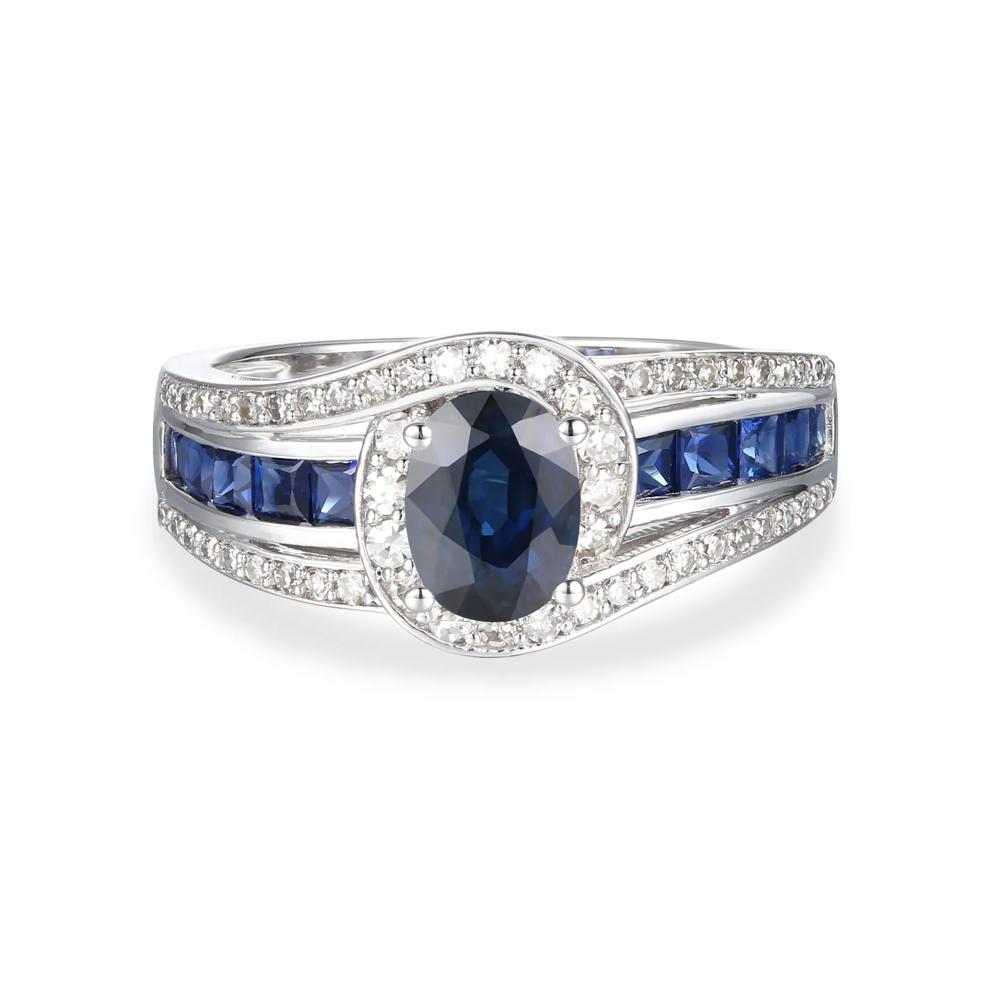 Emerald and Diamond Band in 10K Gold (3/8 ct. tw.) – Image 1 of 1