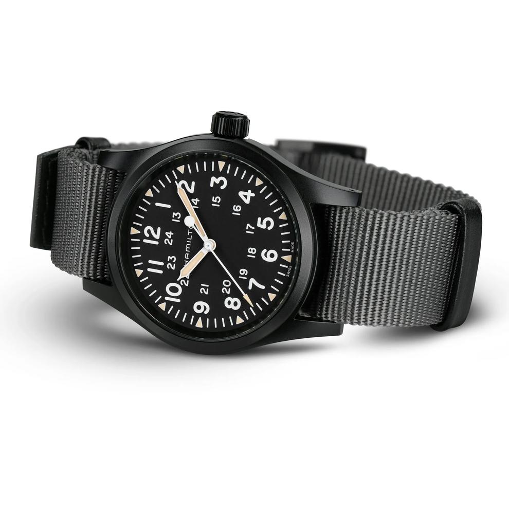 Khaki Field Mechanical Watch with Black Textile Strap – Image 2 of 3