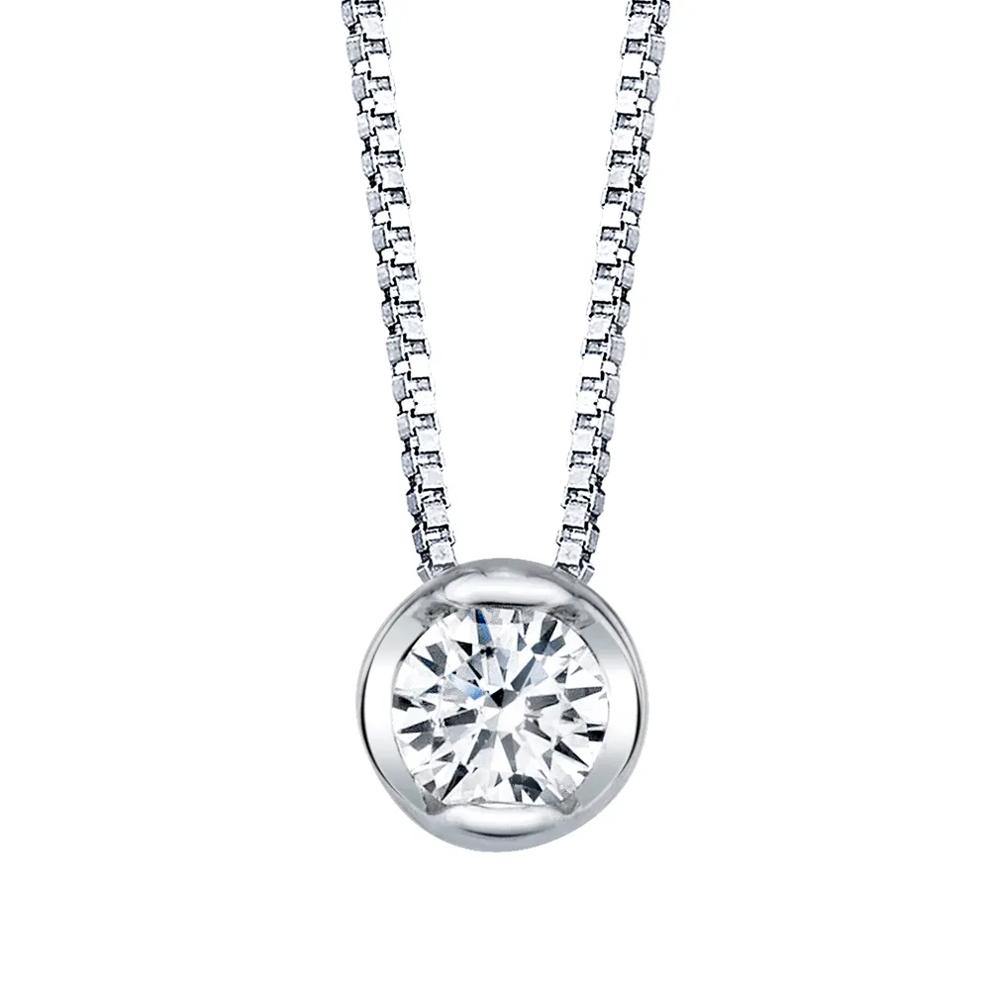 1/10 ct. tw. Diamond Pendant in 14K White Gold – Image 1 of 1