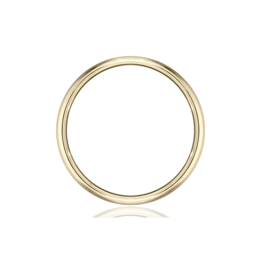 Men&rsquo;s Bevel Edge Satin Wedding Band in 14K Yellow Gold, 8MM – Image 2 of 3