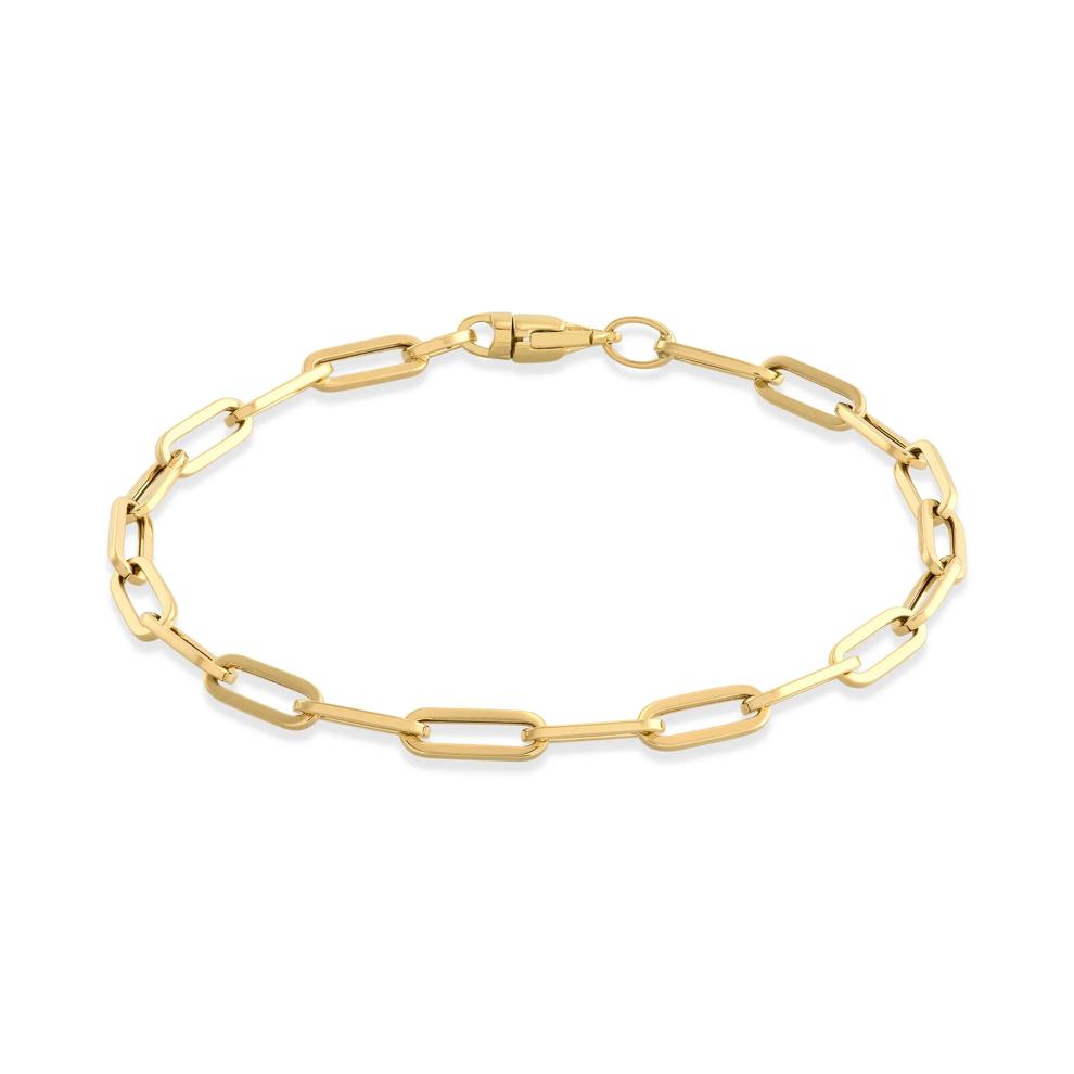 Polished Hollow Mariner Chain Bracelet in 10K Yellow Gold, 7.5" – Image 1 of 2