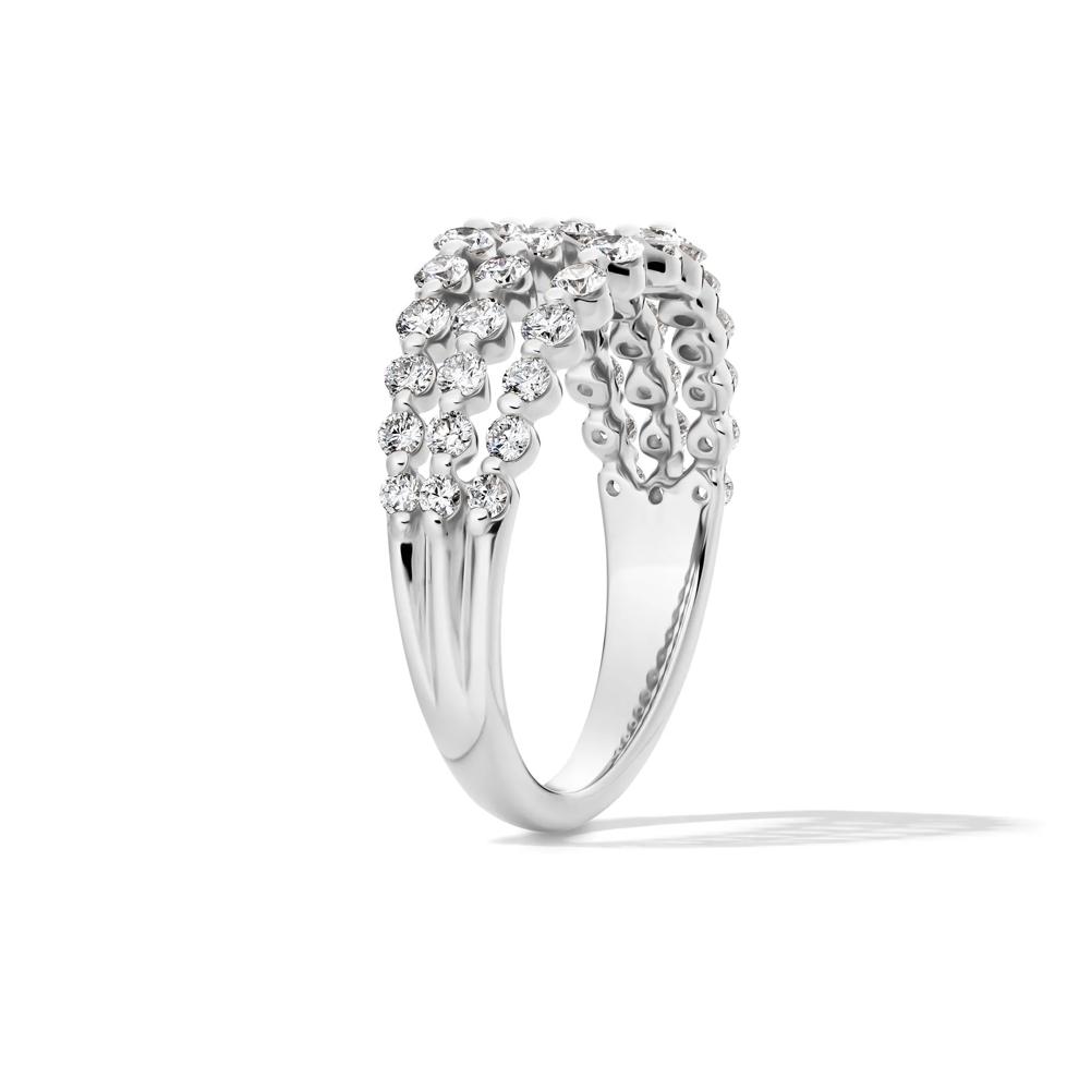Lab Grown Diamond Three-Row Anniversary Band in 10K White Gold (1 ct. tw.) – Image 3 of 4