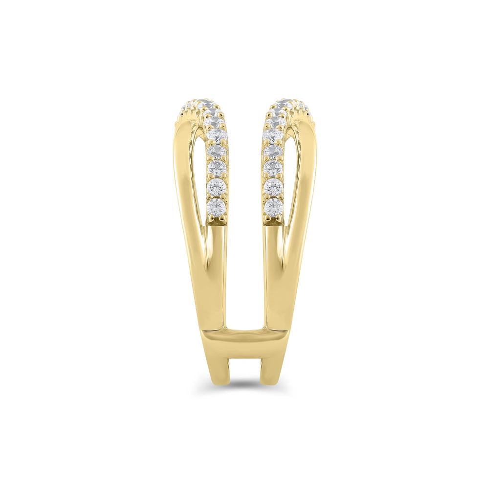 Diamond Twist Insert Ring in 14K Yellow Gold (1/2 ct. tw.) – Image 2 of 3