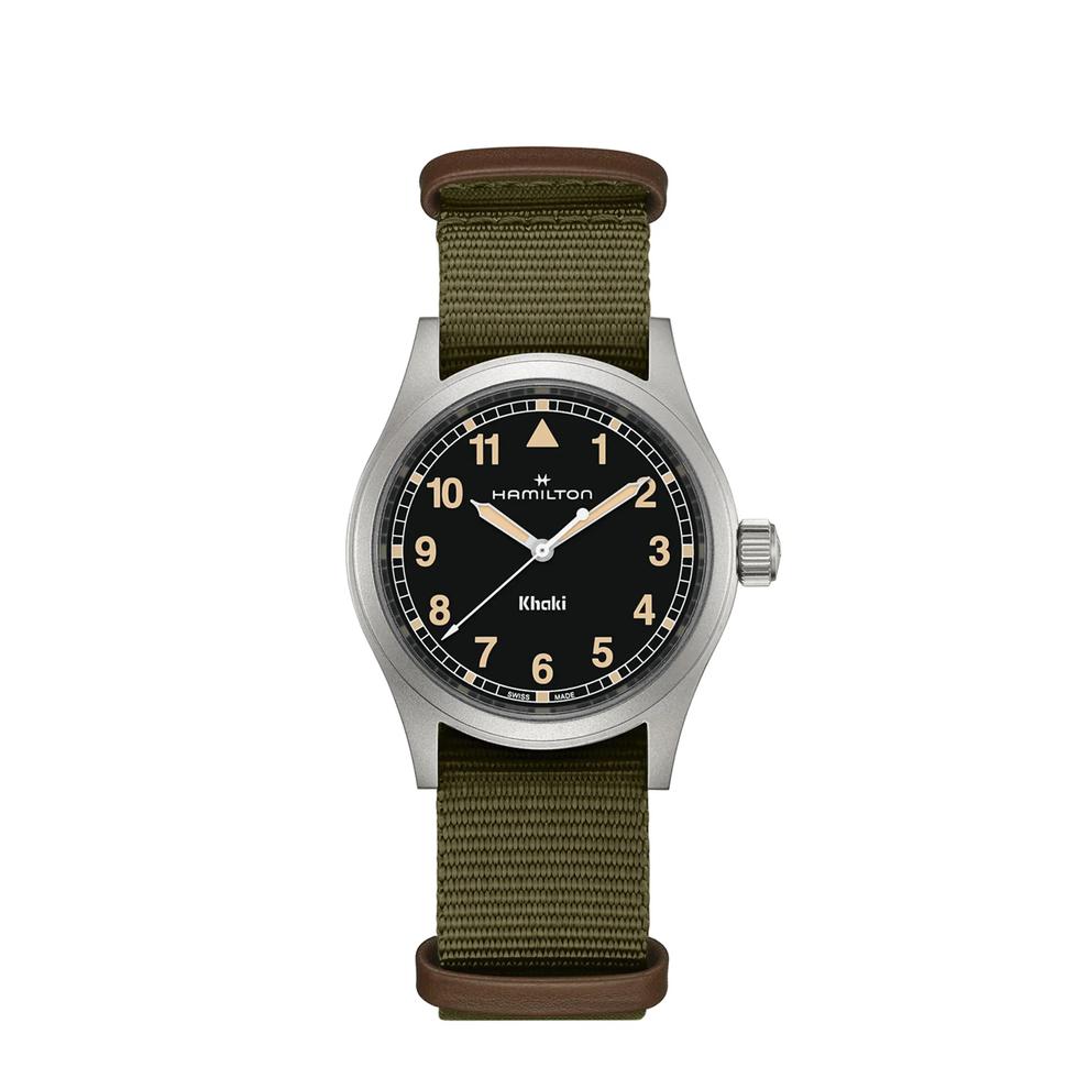 Khaki Field Quartz Watch with Green Textile Strap – Image 1 of 4