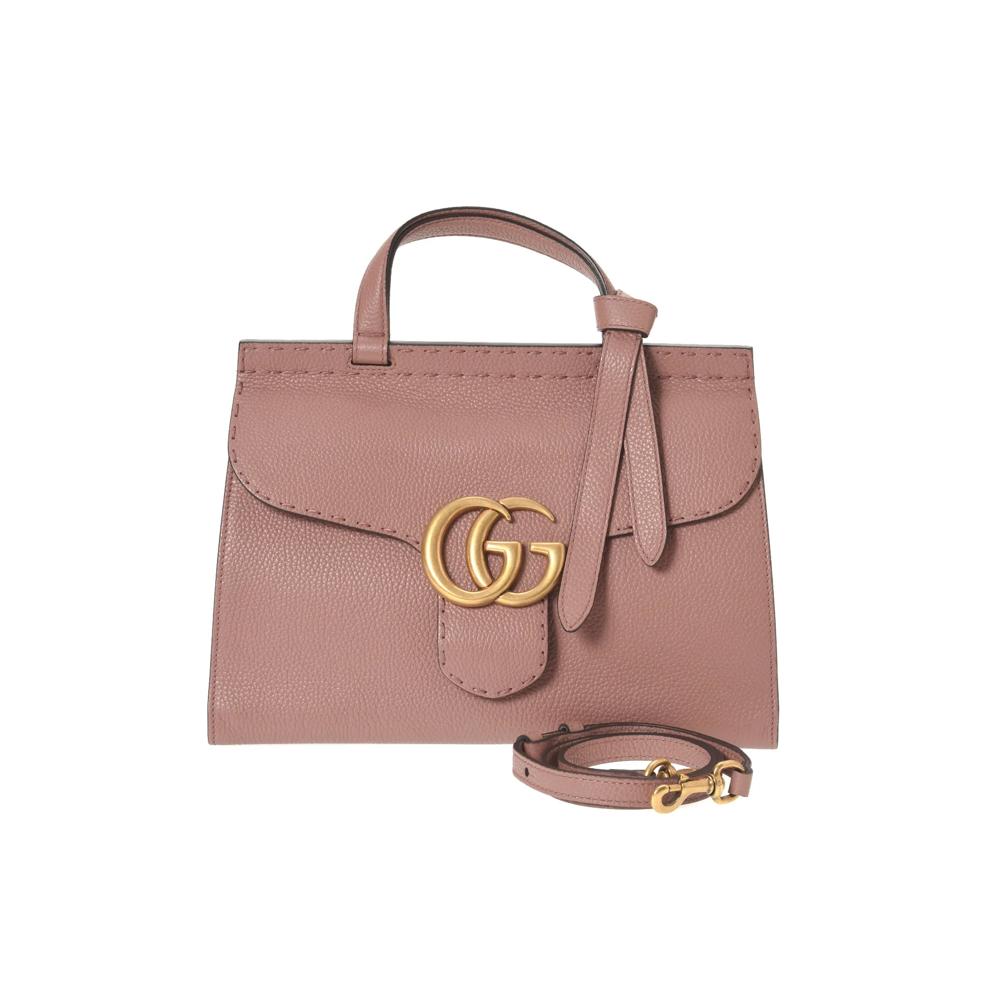 Pre-Owned Gucci GG Marmont Top Handle Flap Bag Small  Crossbody – Image 1 of 7