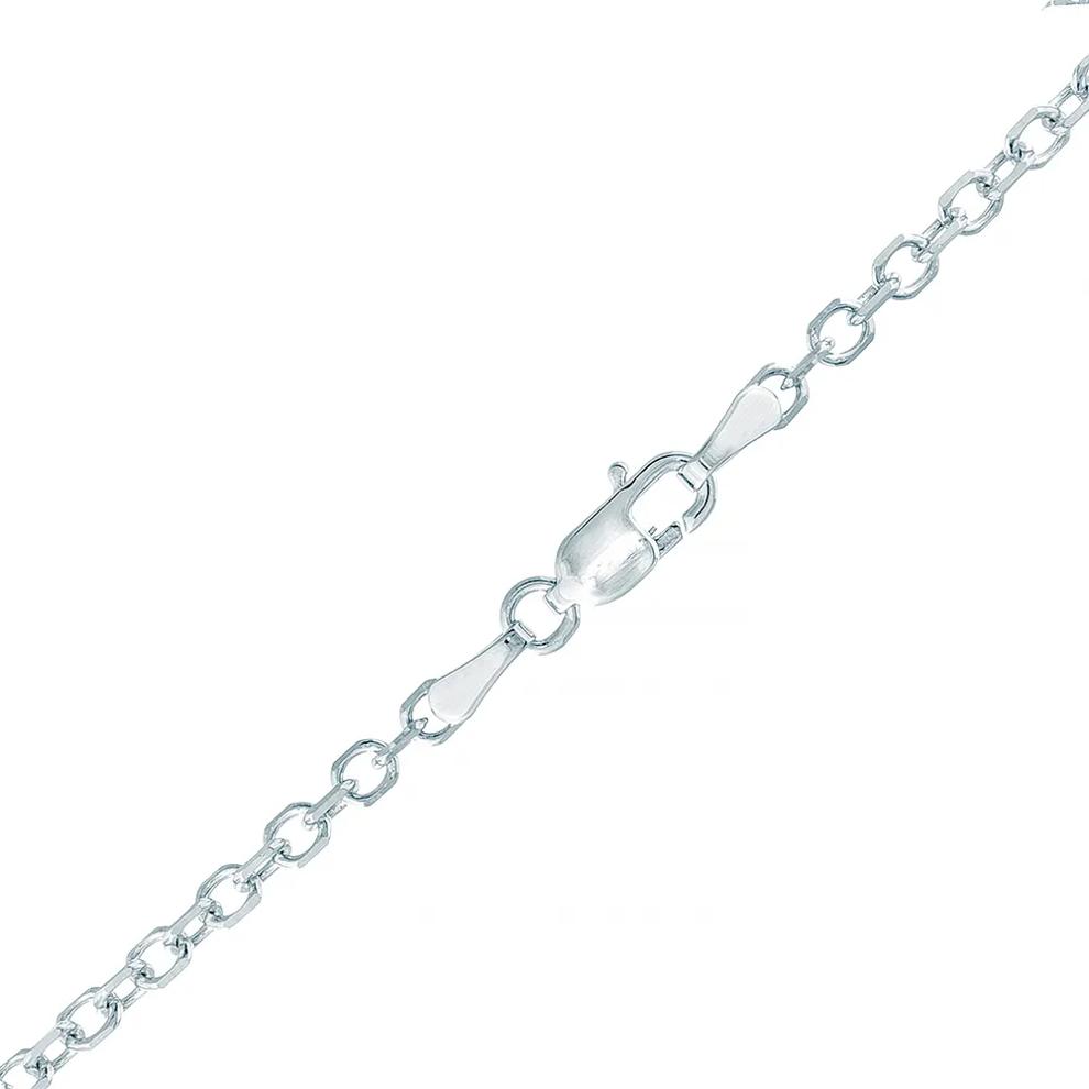 Solid Diamond Cut Cable Chain in 14K White Gold, 2.6mm, 22&rdquo; – Image 2 of 3