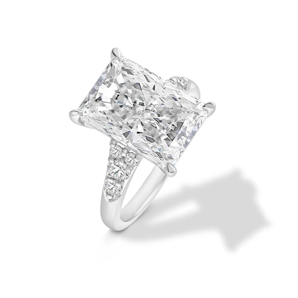 Lab Grown Diamond Radiant Center Engagement Ring in 14K White Gold (7 1/2 ct. tw.) – Image 4 of 4