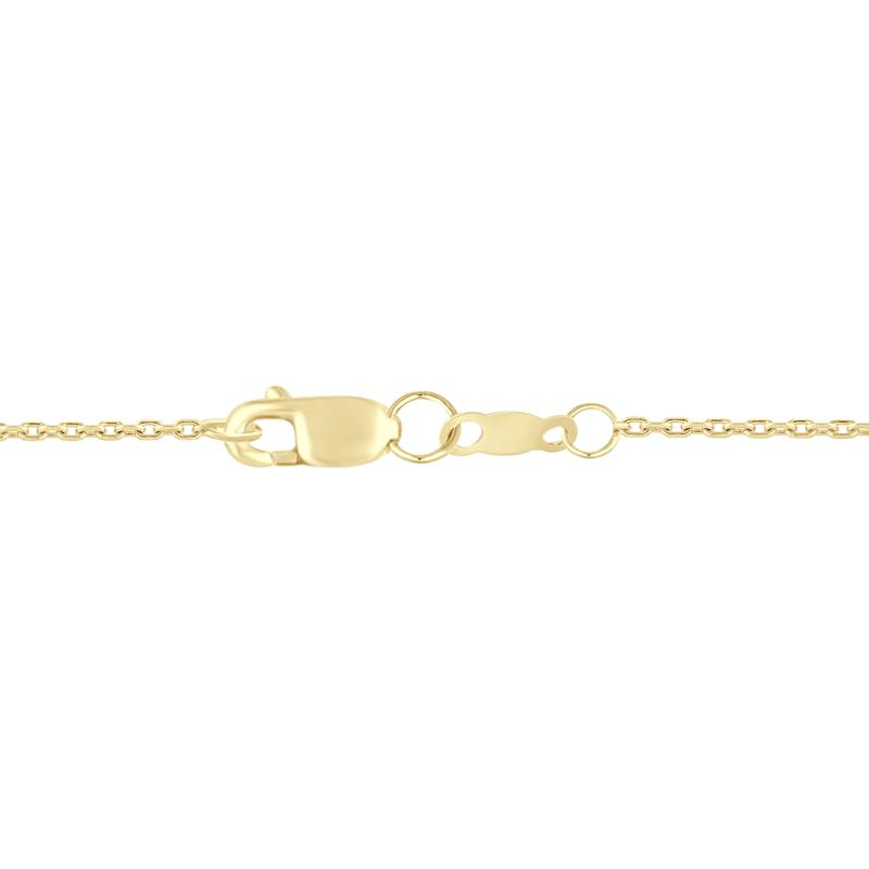 Lab Grown Diamond Blue and White Diamond Three-Stone Necklace in 14K Yellow Gold &#40;1/2 ct. tw.&#41; – Image 3 of 3