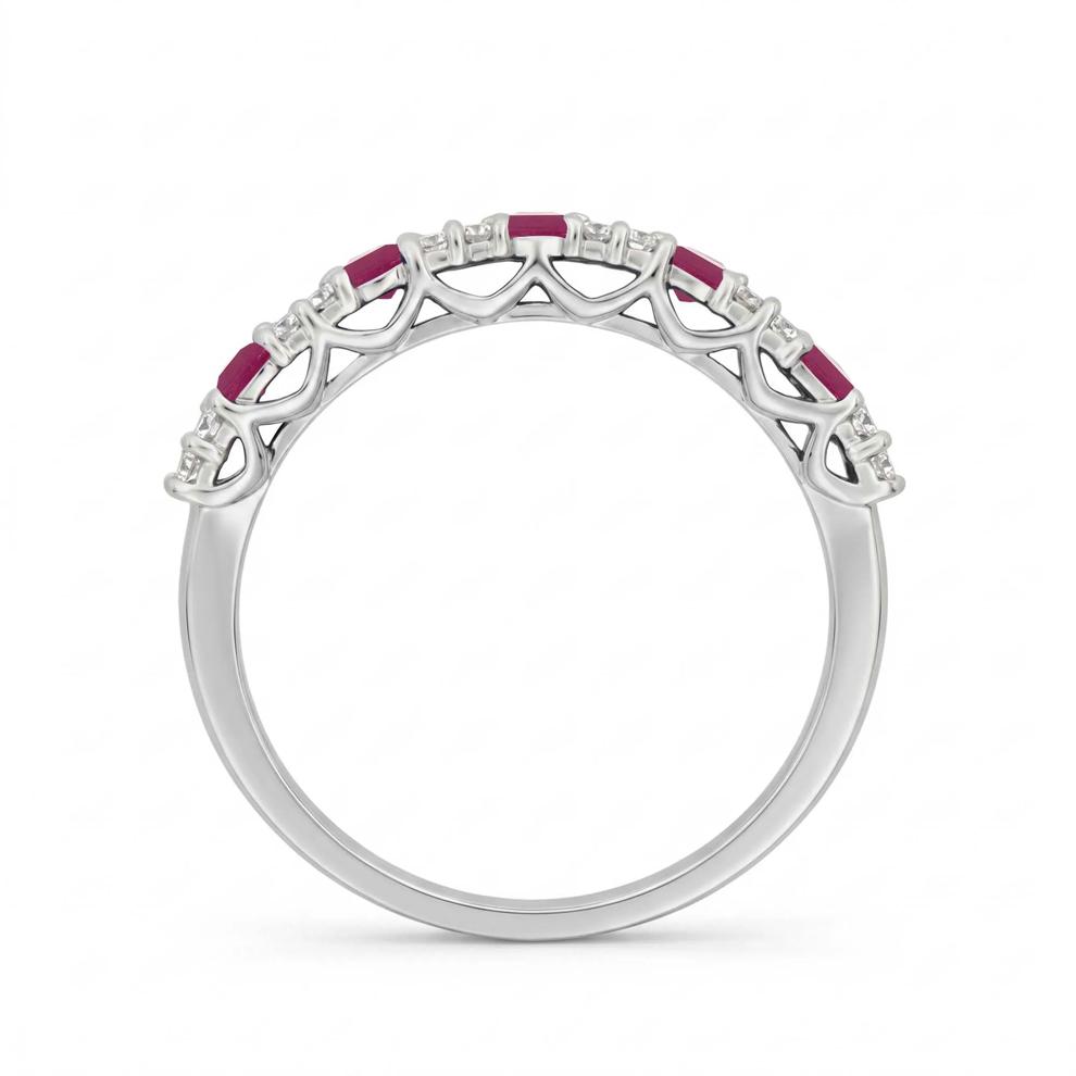 Ruby &amp; Diamond Ring in 10K White Gold (1/4 ct. tw.) – Image 3 of 4
