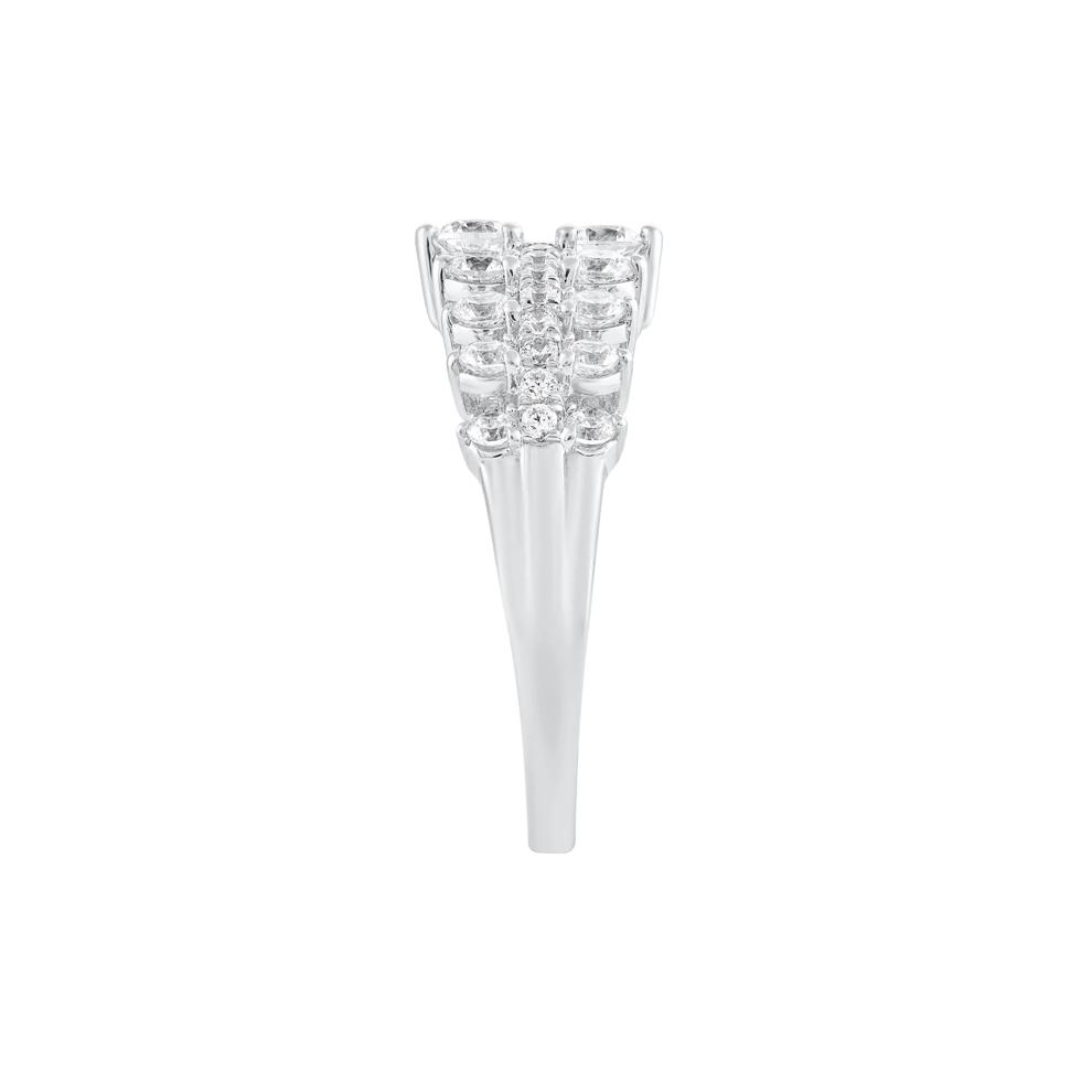 Diamond Pointed Multi-Row Band in 10K White Gold (1 ct. tw.) – Image 3 of 3