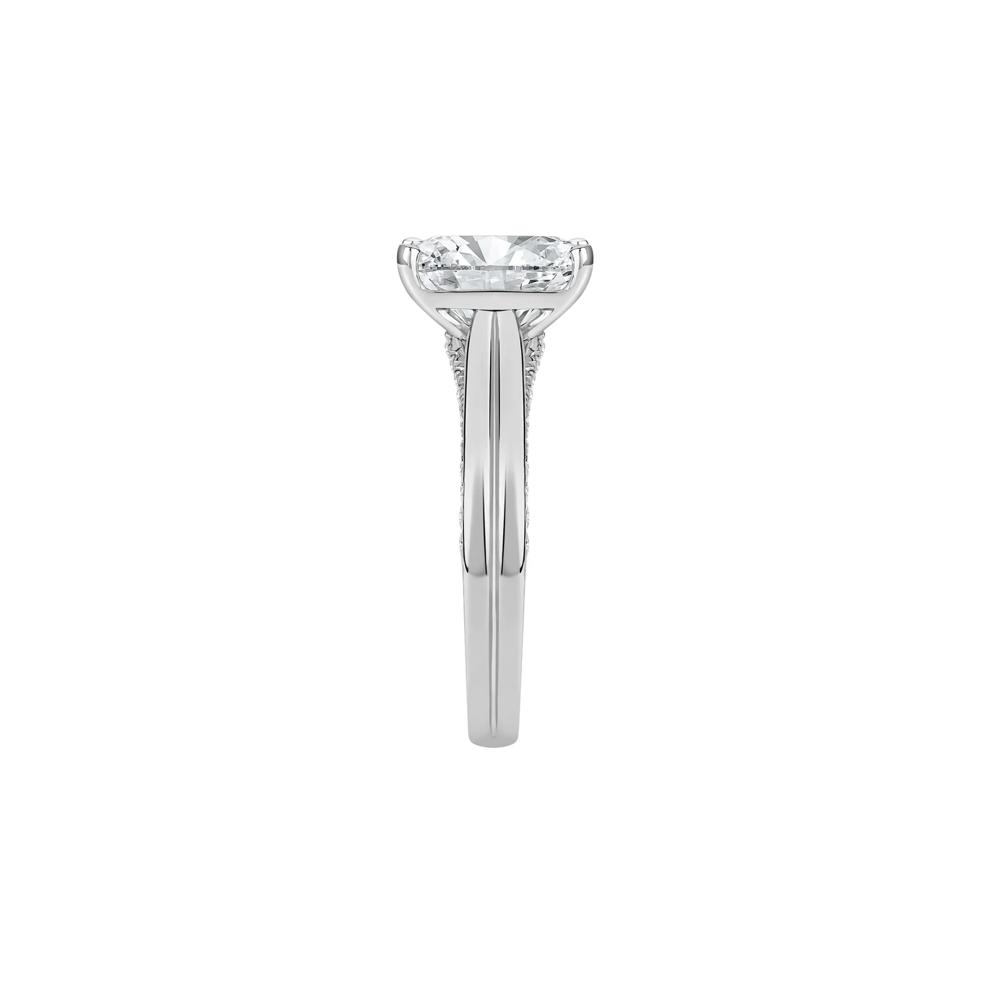 Rosamond Lab Grown Diamond Radiant Cut Ring in Platinum (3 1/3 ct. tw.) – Image 3 of 4