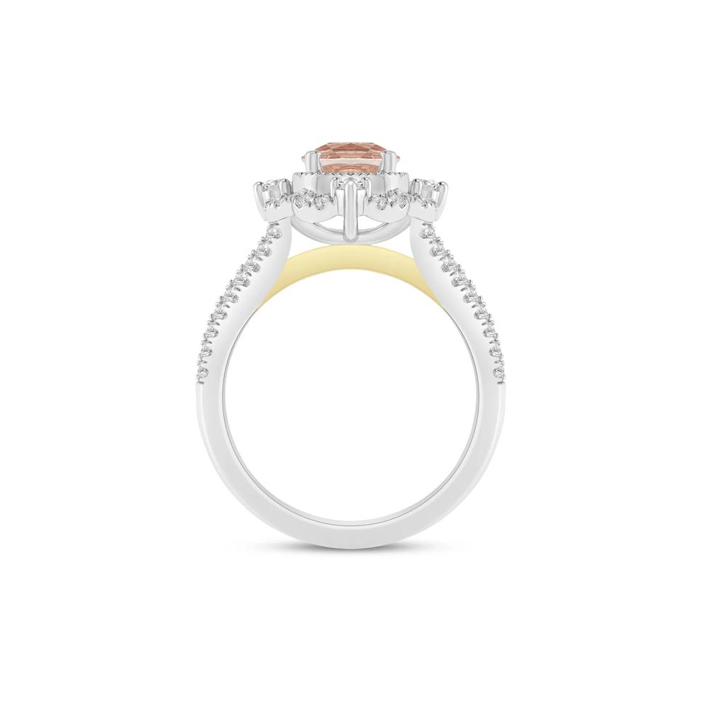 Paulette Morganite &amp; Diamond Engagement Ring in 14K White Gold (1/2 ct. tw.) – Image 2 of 3